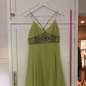 Betsy Johnson Green Criss cross evening dress